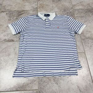 Polo by Ralph Lauren Shirt Mens Large Striped Polo Preppy Short Sleeve